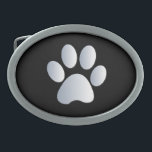 Pata Imprimir a fivela preta do cinto de segurança<br><div class="desc">Cachorro de animais de estimação ou pata de gato imprimem fundo bonito,  divertido,  uma fivela de cinto novidade.  ideia de presente de excelente para amantes de os animais</div>