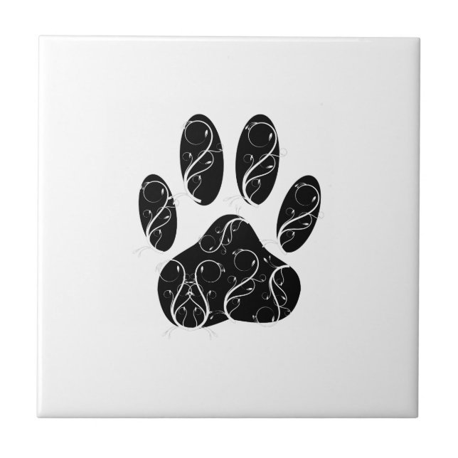 Pata Negra De Cão Impressa Com Farinhas Brancas (Frente)