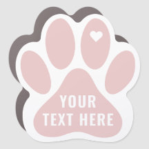 Pata Pet Personalizada, Rosa Moderna Simples, com 