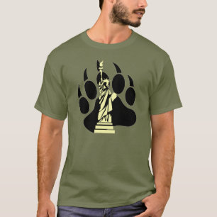Pata única do urso Gay com liberdade - Camisa T