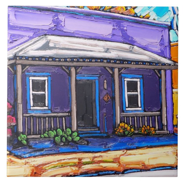 "Patamar para o resto, o azulejo do bairro de (Frente)