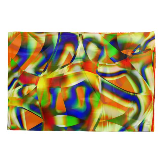 Patamares coloridos em faixas beges curvas (Traseira-Esquerda)