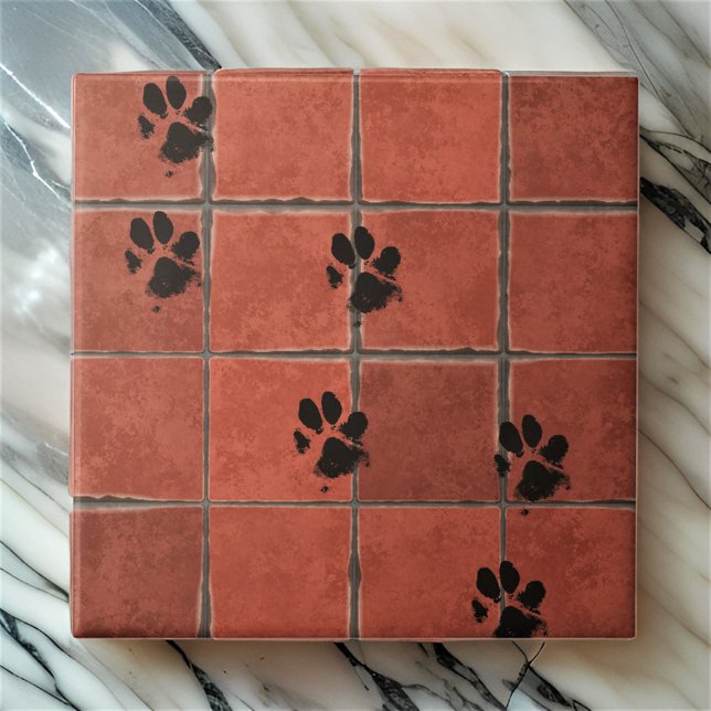 Patas-Cachorros Traços de Pata Terracotta | (Criador carregado)