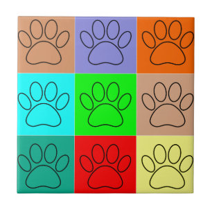 Patas de Cachorrinho Fofo em Quadrados