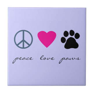 Patas do amor da paz