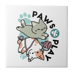 Patas e Diversão – Ilustração de Gato Adorável