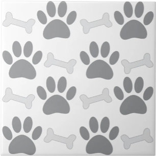 Patas E Ossos Padrão Sem Costura Branco Cinza Pers