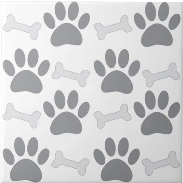 Patas E Ossos Padrão Sem Costura Branco Cinza Pers (Criador carregado)