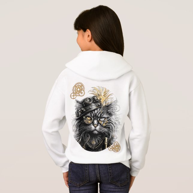 Patas Espirituosas O Gato Funky Steampunk  (Parte Traseira Completa)