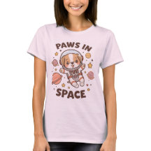 Patas no Espaço Camiseta Divertida de Astronauta G