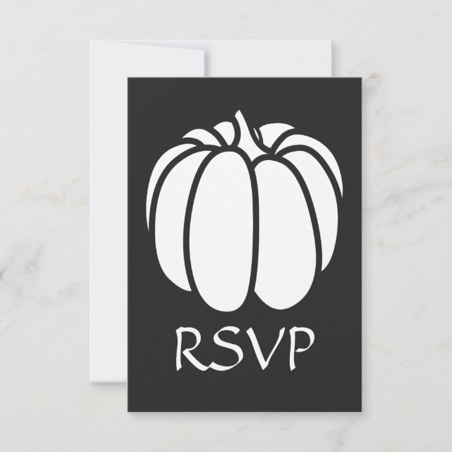 Patch da abóbora na placa RSVP Preta (Frente)