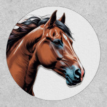Patch da Cabeça de Cavalo Itratado - Castanho Negr