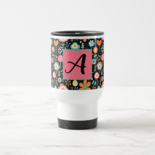 Patch da Flor Whimsical na Caneca Preta