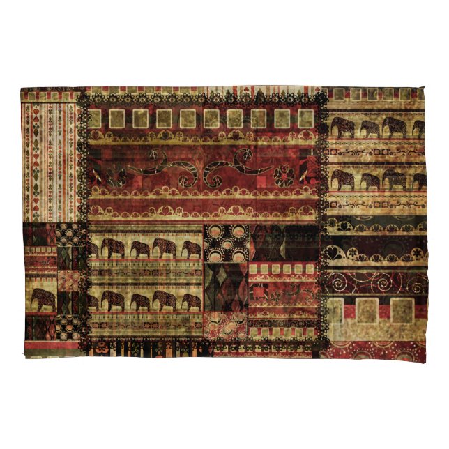 Patchwork Africano: Grunge Impressão Background (Frente)
