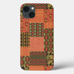 Patchwork do Red Black Egypt Tribal Faux