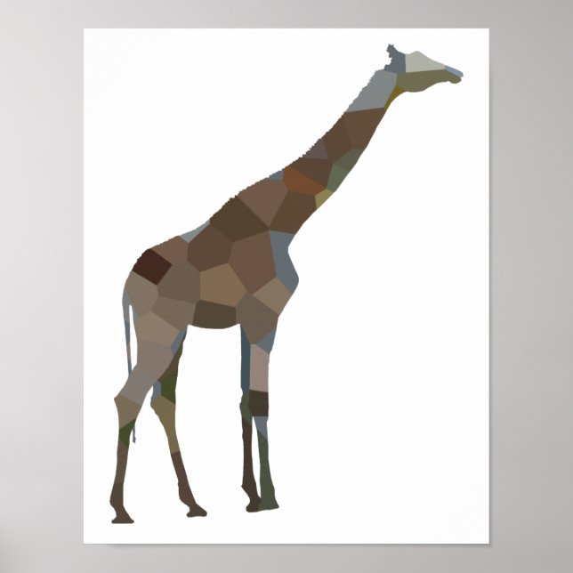 Patchwork Giraffe Poster (Frente)