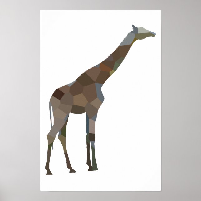 Patchwork Giraffe Poster (Frente)