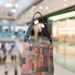 Patchwork of Lines and Colors" Medium bolsa -