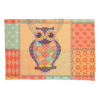 Patchwork Owl Vintage Padrão sem costura