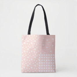 Patchwork Primavera Pastel Pink Patterne Tote Bag