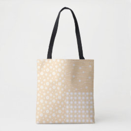 Patchwork Primavera Pastel Yellow Pattern Tote Bag