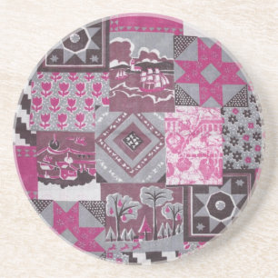 Patchwork Quilt Sandstone Porta copos