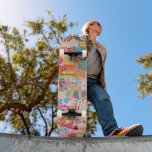 Patchwork Skateboard Girl<br><div class="desc">Torne este skate seu próprio conteúdo adicionando seu texto. Para acessar ferramentas avançadas de edição, vá para "Personalizar este modelo" e clique em "Detalhes", role para baixo e pressione o link "clicar para personalizar mais". Ideal para qualquer ocasião, como aniversário ou graduação, para skatistas que amam o estilo de patchwork....</div>