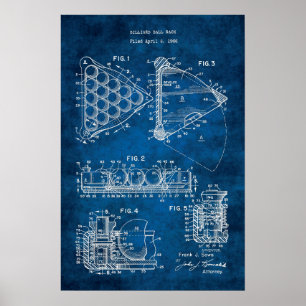 Patente do rack de piscina nº 9 Rec Room Poster