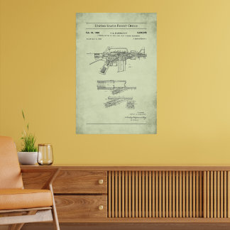 Patente dos EUA - Colt Automatic Rifle Poster