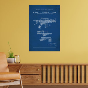 Patente dos EUA - Colt Automatic Rifle Poster
