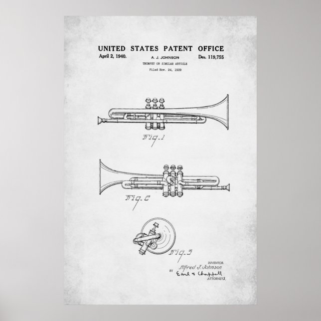 Patente - Trompete - Poster (Frente)