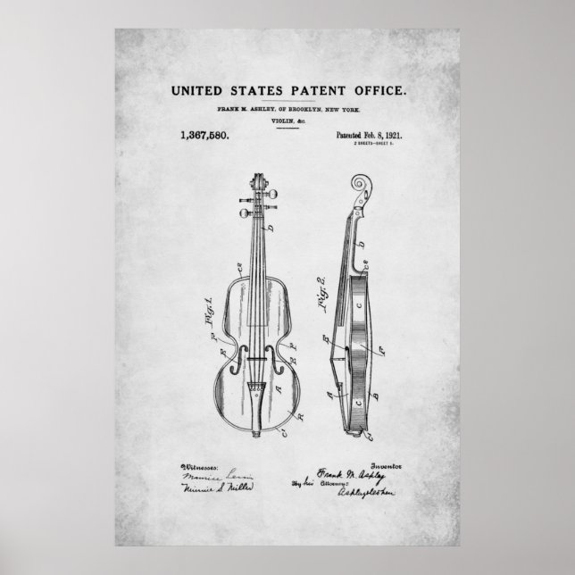 Patente - Violino - Poster (Frente)