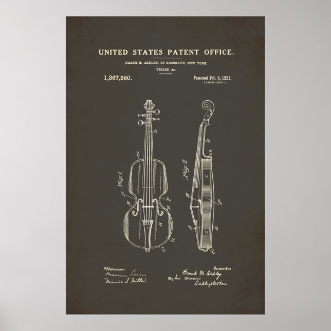 Patente - Violino - Poster (Frente)