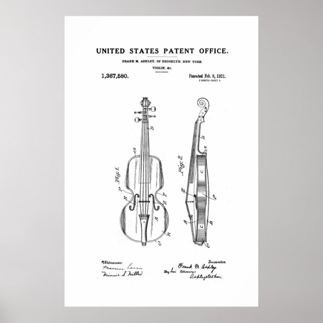 Patente - Violino - Poster (Frente)