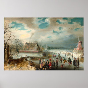 Patinação no rio Amstel, Poster de van Breen Fine 