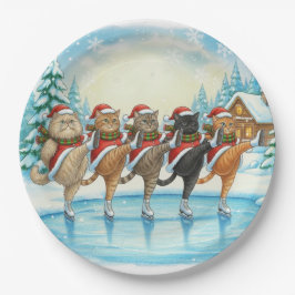 Patinadores de Gatos de Natal, Prato de Papel