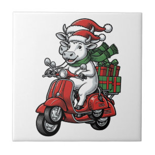 Patinete de Cavalgar Vaca de Natal Engraçado Desig