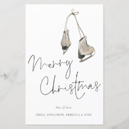 Patins de Gelo Modernos Orçamento Cartão de Natal 