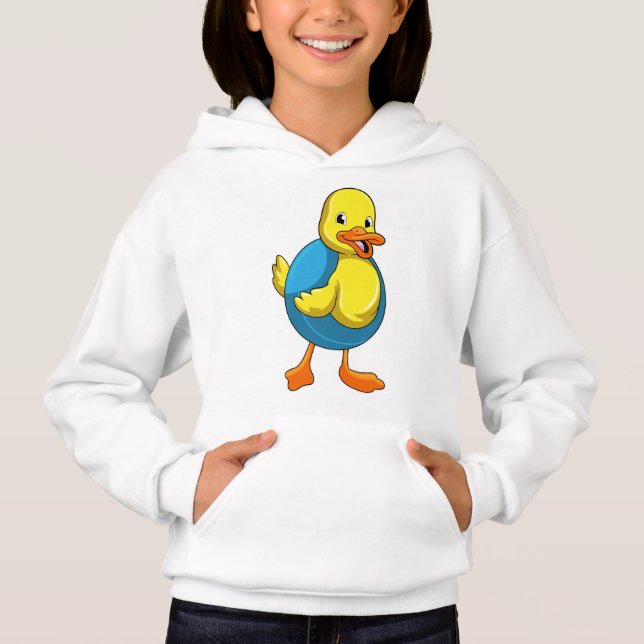Pato a Nadar com anel de Natação (Frente)