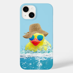 Pato Amarelo com Óculos Solares na Água