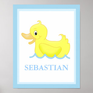 Pato amarelo pouco impressão personalizado Ducky
