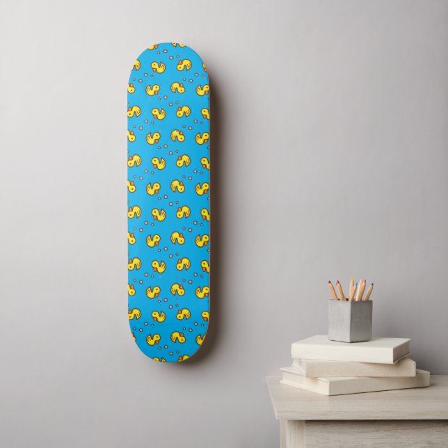 Pato amarelo skate (Arte de parede)