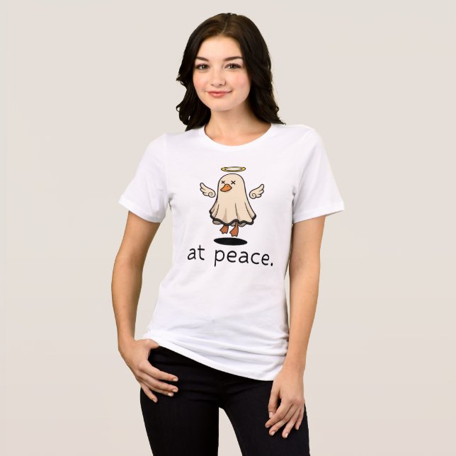 Pato Anjo Em Paz, Presente de Humor Negro de Hallo (Frente Completa)