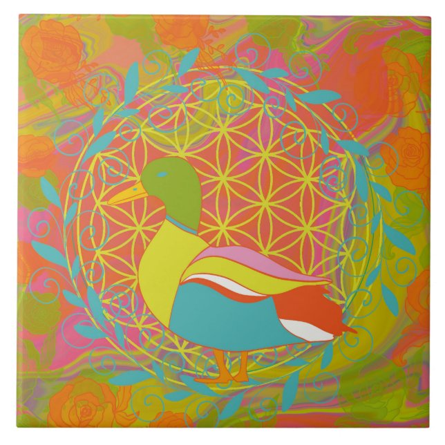 Pato Colorido – Arte Vibrante Inspirada na Naturez (Frente)