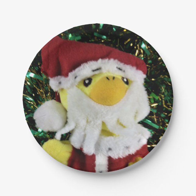 Pato Danny Papai Noel.   Pratos de Papel (Frente)
