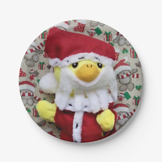 Pato Danny Papai Noel.   Pratos de Papel (Frente)