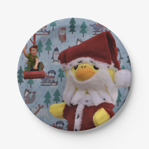 Pato Danny Papai Noel.   Pratos de Papel