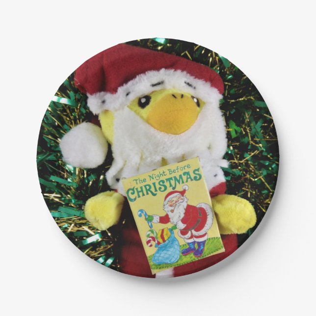 Pato Danny Papai Noel.   Pratos de Papel (Frente)