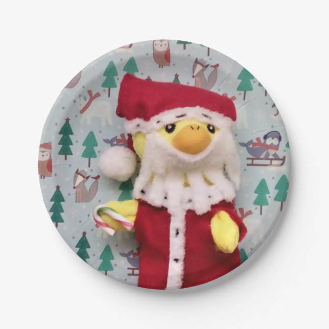 Pato Danny Papai Noel. Pratos de Papel (Frente)