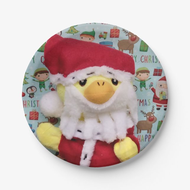 Pato Danny Papai Noel. Pratos de Papel (Frente)